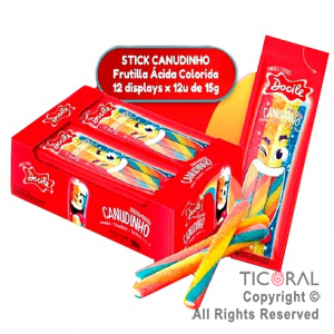 GOLO GOMA STICK FRUTILLA ACIDA ARCOIRIS (PACK 12X 15GR) DOCILE